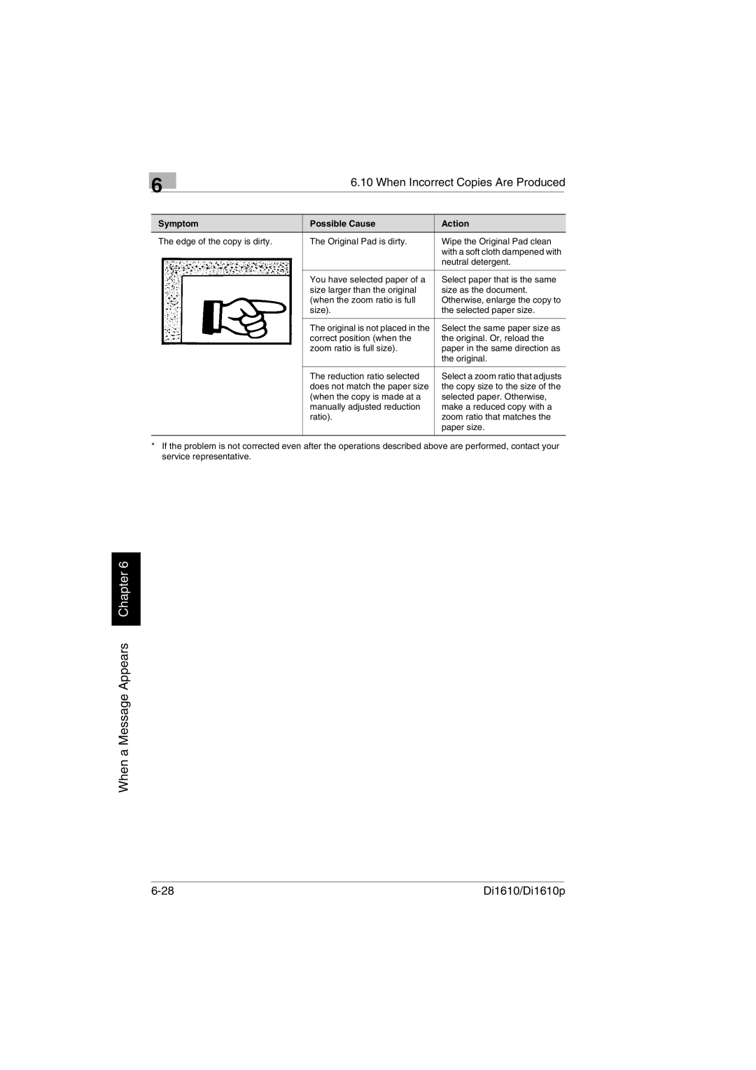 Konica Minolta Di1610p user manual Select a zoom ratio that adjusts 