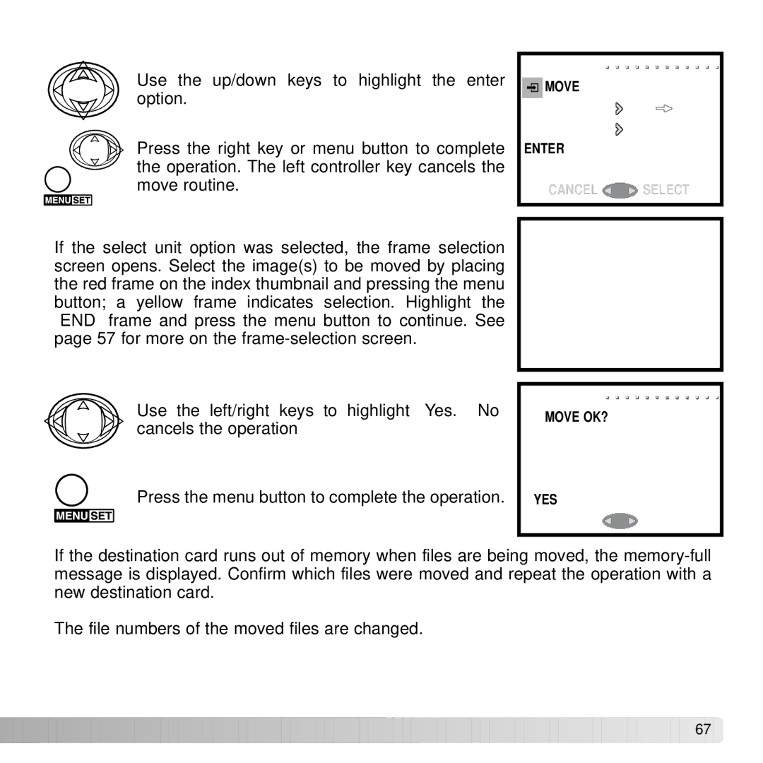 Konica Minolta DiMAGE G600 instruction manual Move OK? 