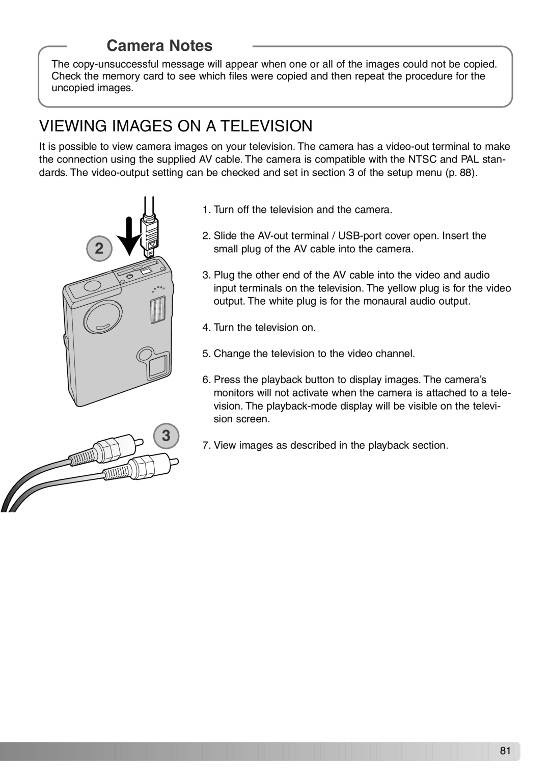 Konica Minolta Dimage X20 instruction manual Viewing Images on a Television 