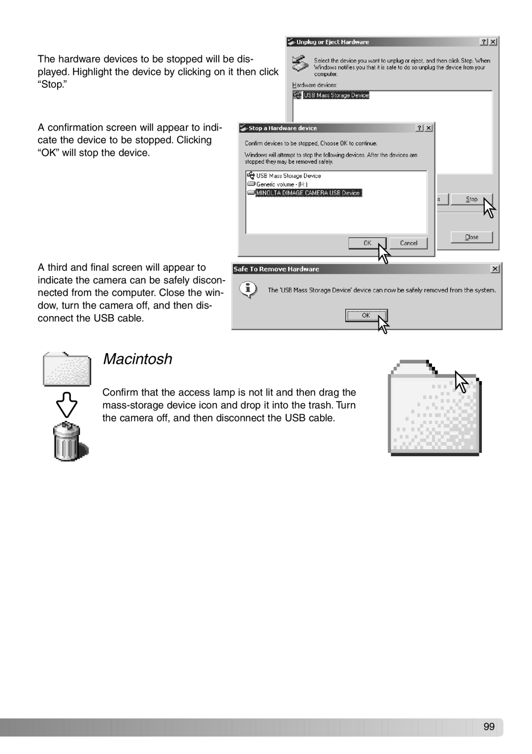 Konica Minolta Dimage X20 instruction manual Macintosh 