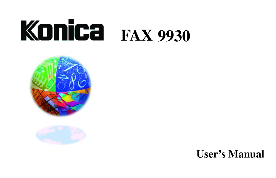 Konica Minolta Fax 9930 user manual 