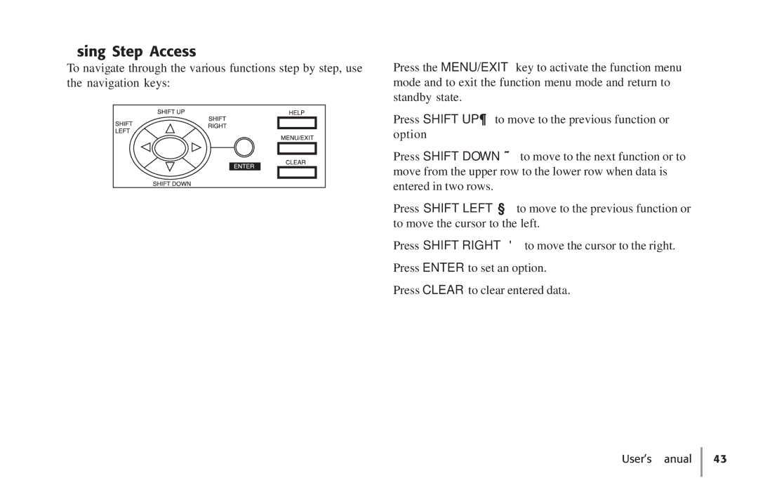 Konica Minolta Fax 9930 user manual Using Step Access 