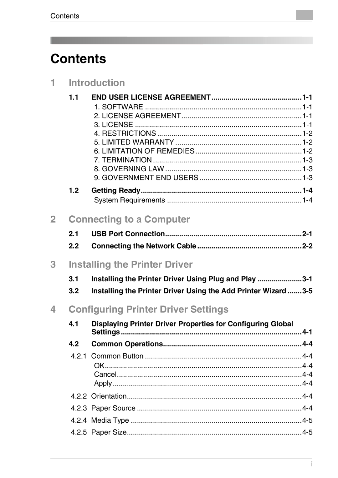 Konica Minolta FAX2900/FAX3900 manual Contents 