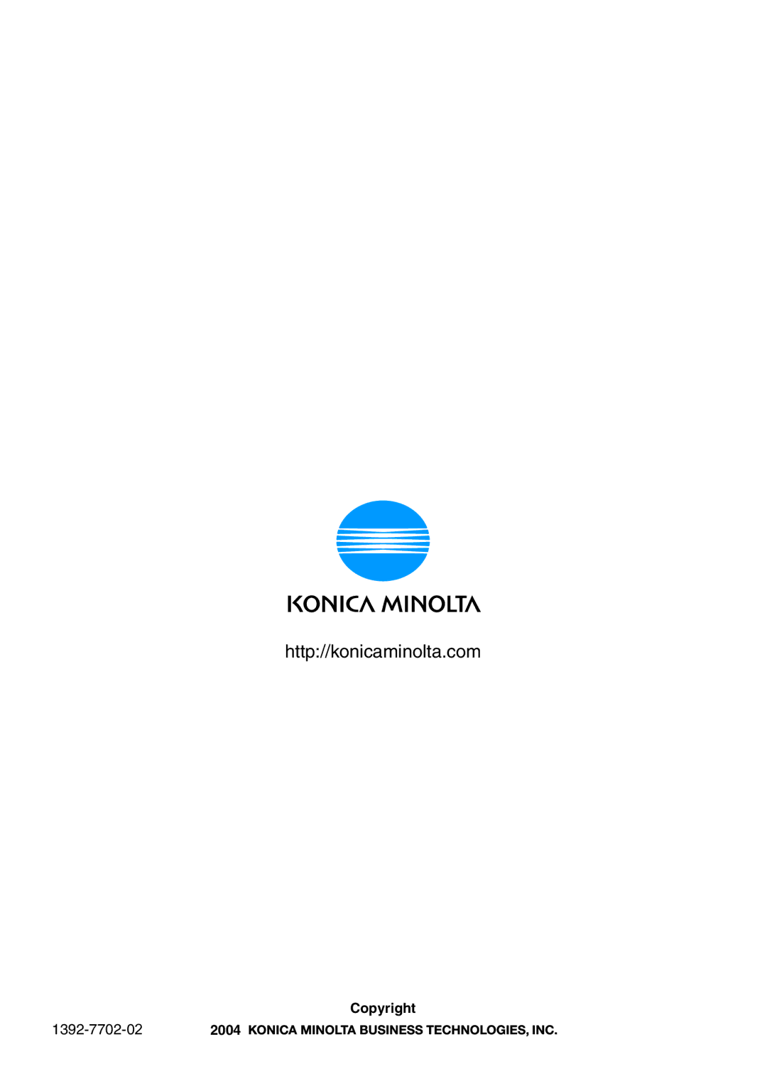 Konica Minolta FAX2900/FAX3900 manual Http//konicaminolta.com 