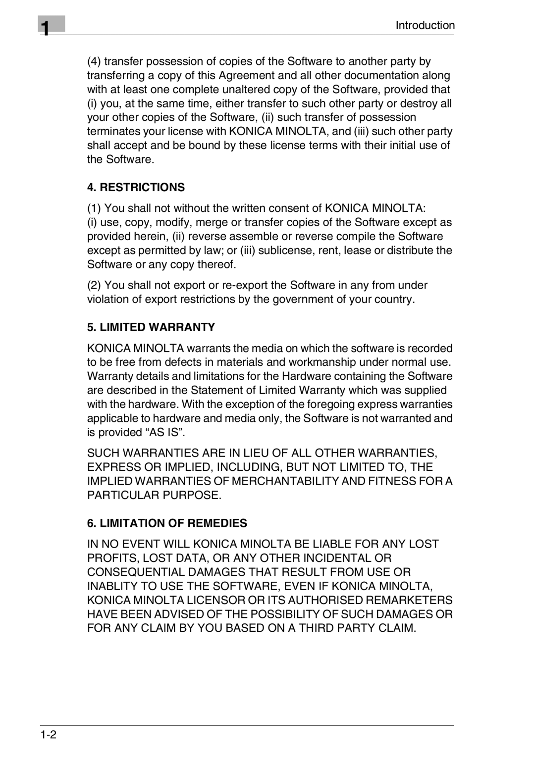 Konica Minolta FAX2900/FAX3900 manual Restrictions 