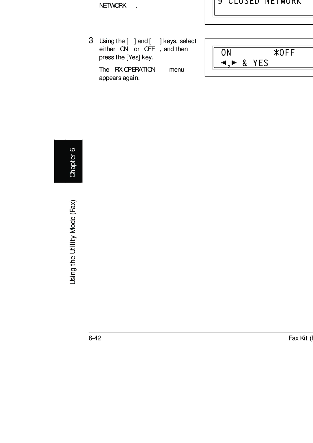 Konica Minolta (FX-3) manual Specifying the Setting for Closed Network 