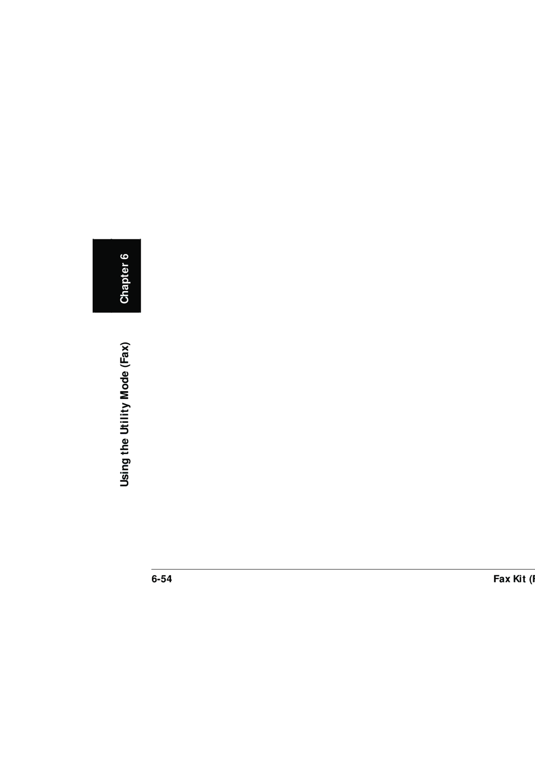 Konica Minolta (FX-3) manual Using the Utility Mode Fax Chapter 