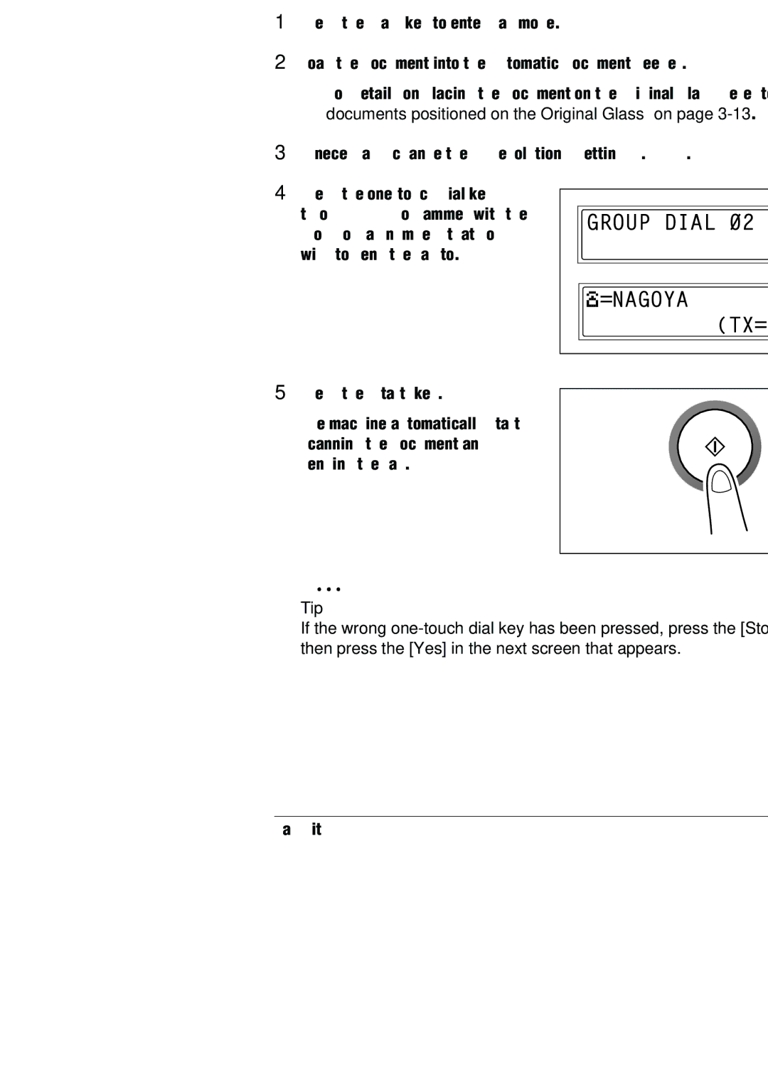 Konica Minolta (FX-3) manual To fax using group dialing, Tip 