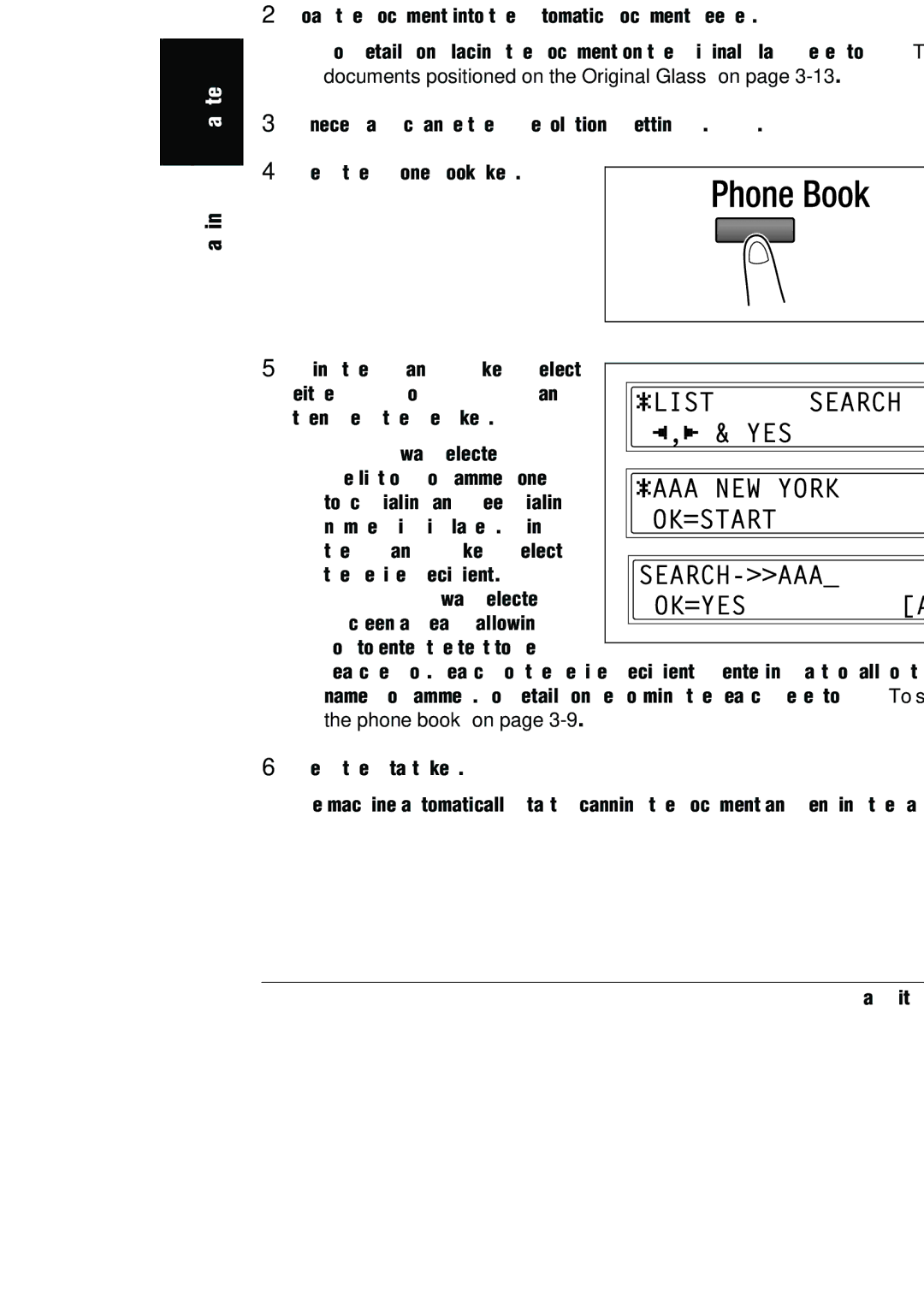 Konica Minolta (FX-3) manual To fax using the phone book 