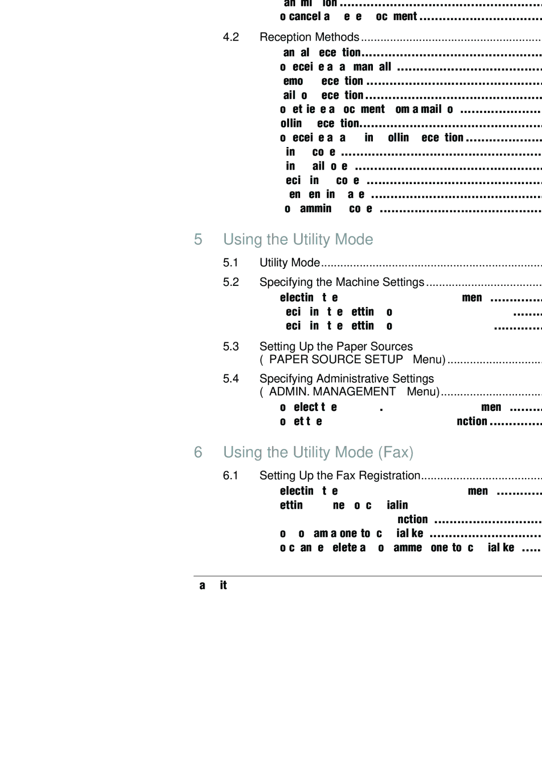 Konica Minolta (FX-3) manual Reception Methods, Setting Up the Fax Registration 