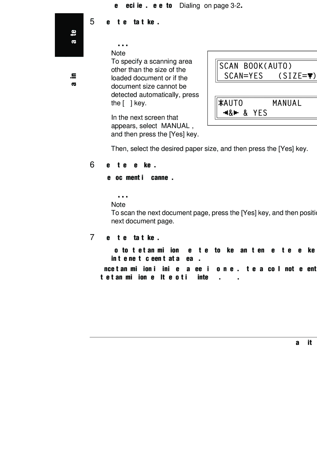 Konica Minolta (FX-3) manual Be specified. Refer to Dialing on Press the Start key 