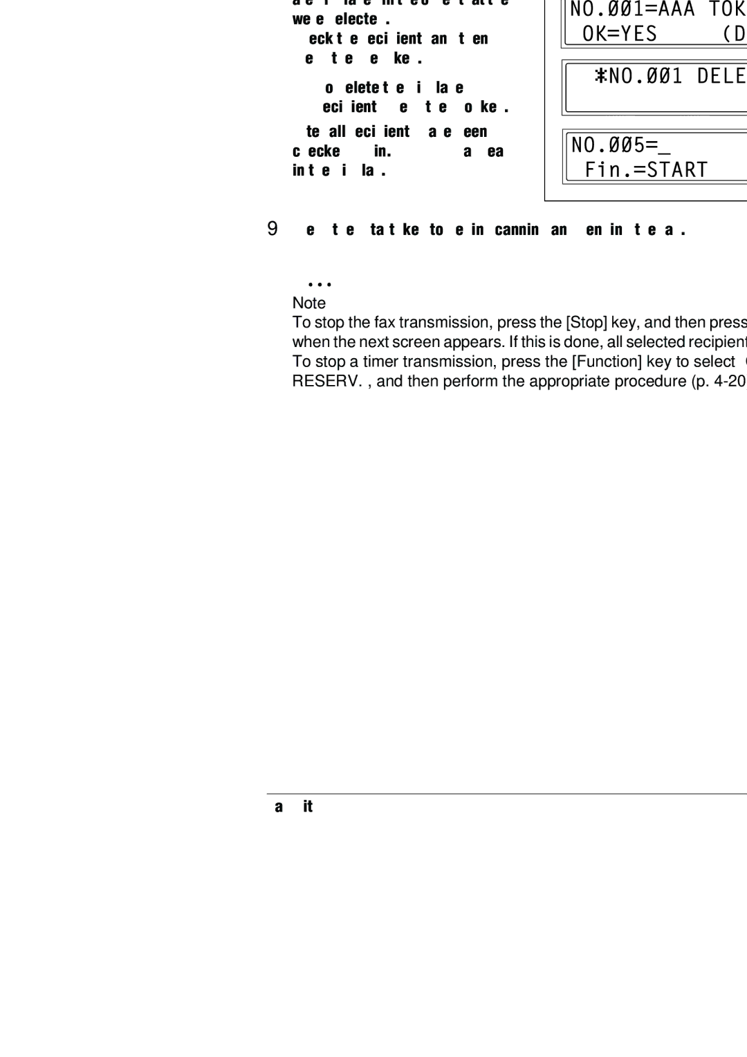 Konica Minolta (FX-3) manual Recipients specified in are displayed in the order that they 