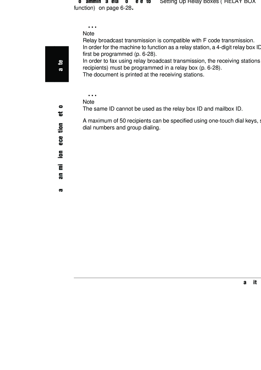 Konica Minolta (FX-3) manual Relay Broadcast Transmission 