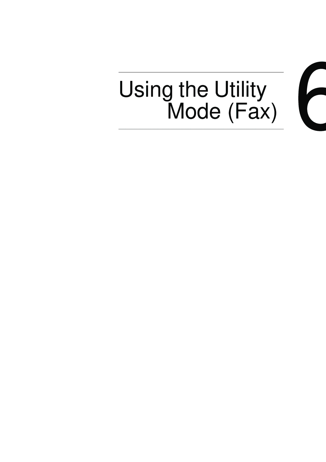 Konica Minolta (FX-3) manual Using the Utility Mode Fax 