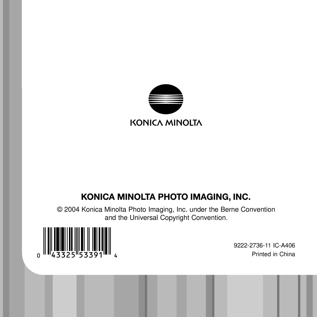 Konica Minolta G530 instruction manual 