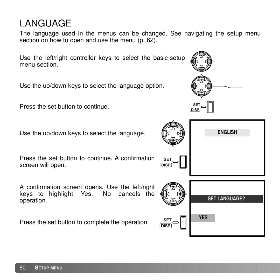 Konica Minolta G530 instruction manual Language 