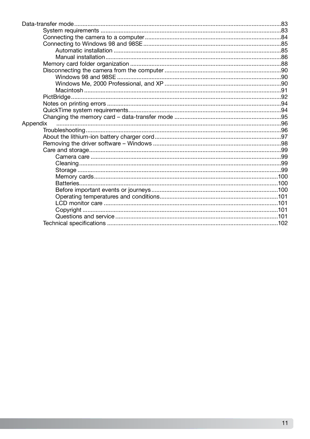 Konica Minolta G600 instruction manual Data-transfer mode 