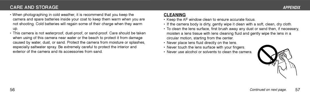 Konica Minolta I60c instruction manual Care and Storage, Cleaning 