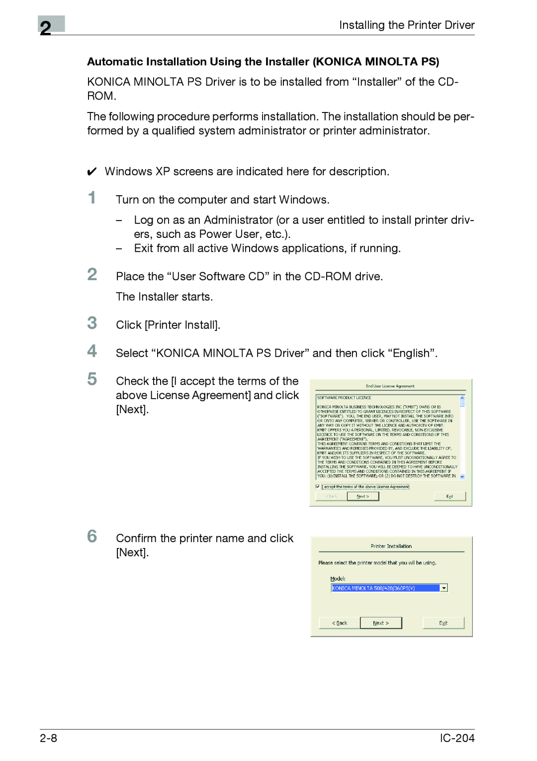 Konica Minolta IC-204 manual 