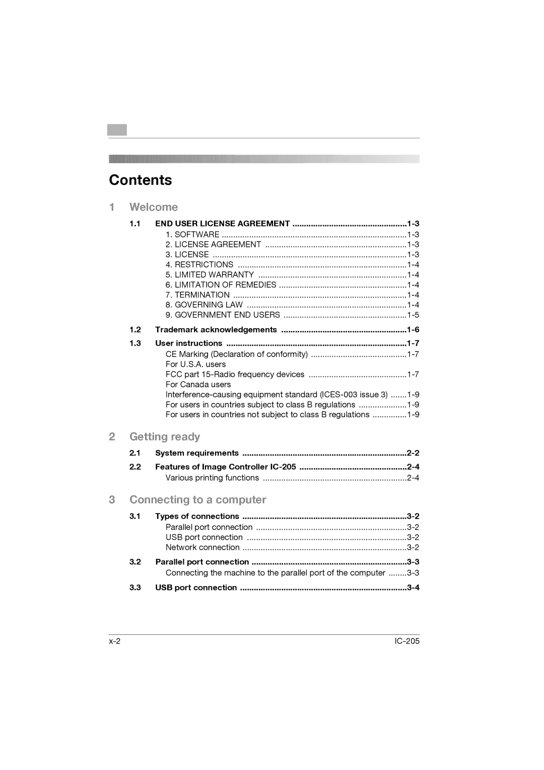 Konica Minolta IC-205 manual Welcome, Trademark acknowledgements User instructions 