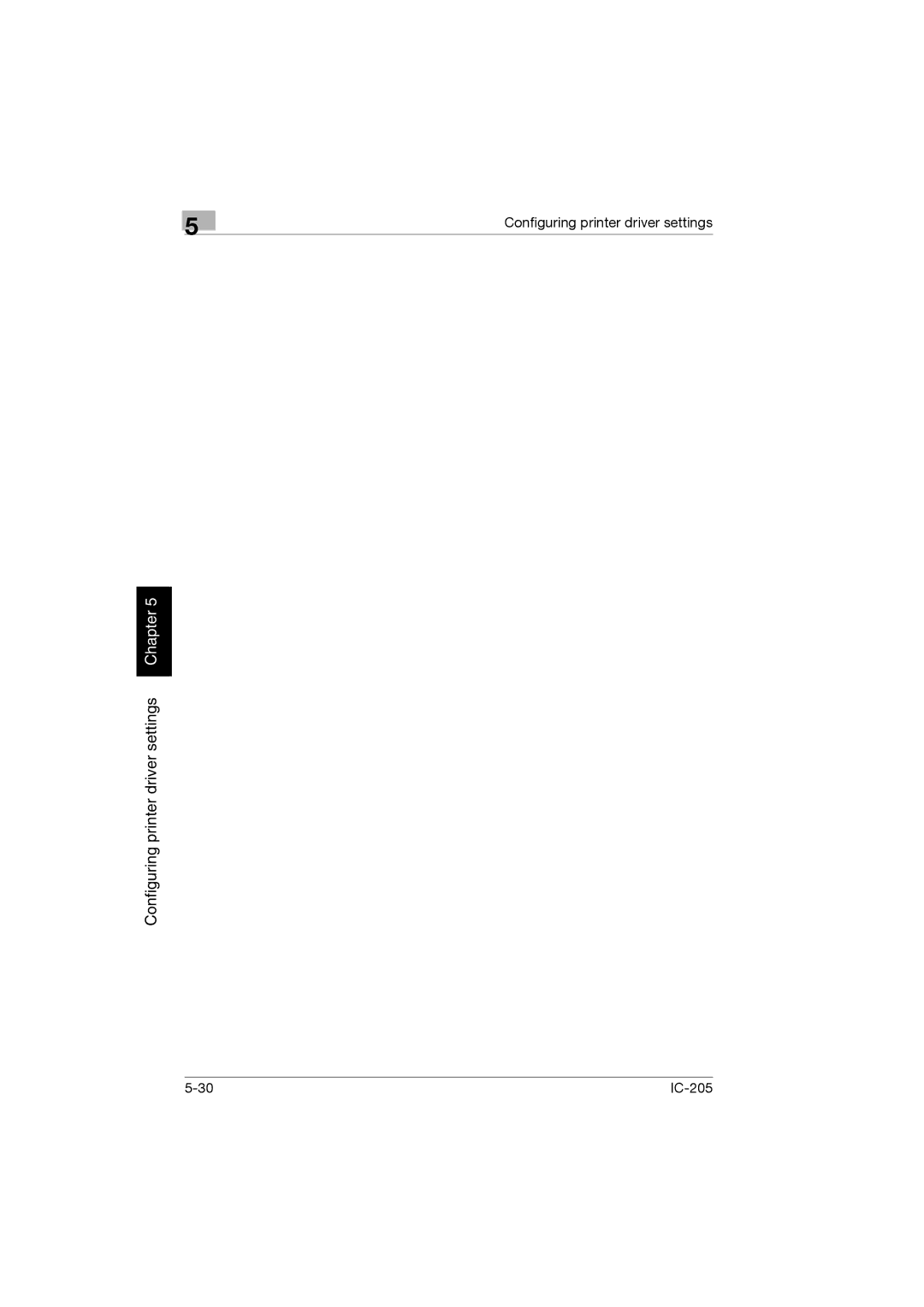 Konica Minolta IC-205 manual Configuring printer driver settings Chapter 