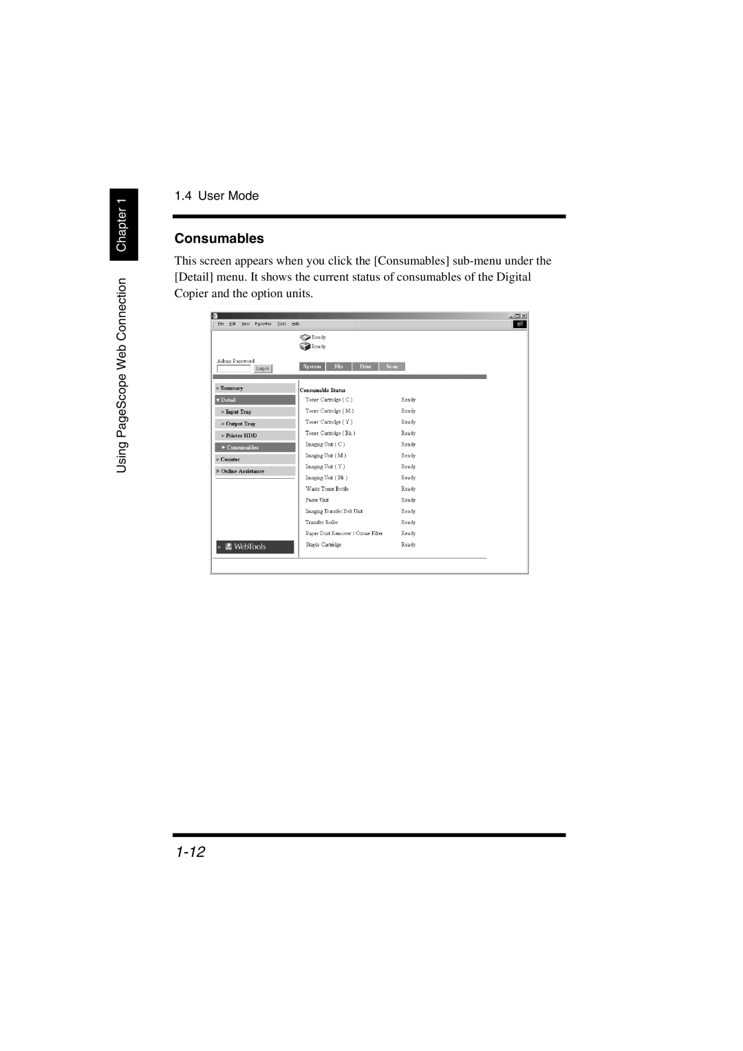 Konica Minolta IC-401 manual Consumables 