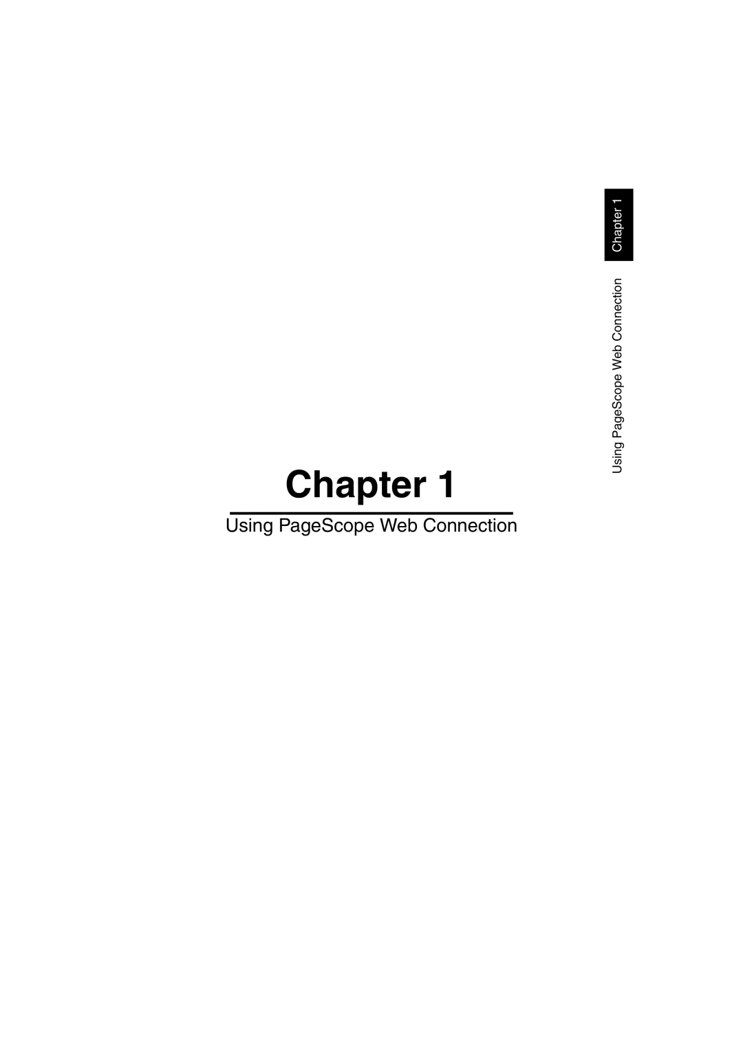 Konica Minolta IC-401 manual Using PageScope Web Connection Chapter 