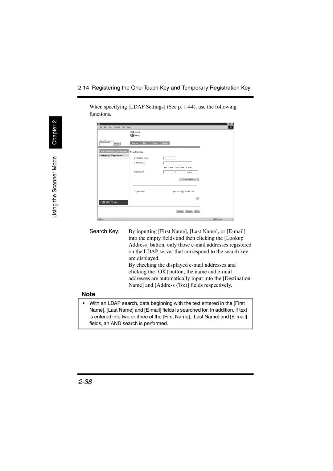 Konica Minolta IC-401 manual Registering the One-Touch Key and Temporary Registration Key 