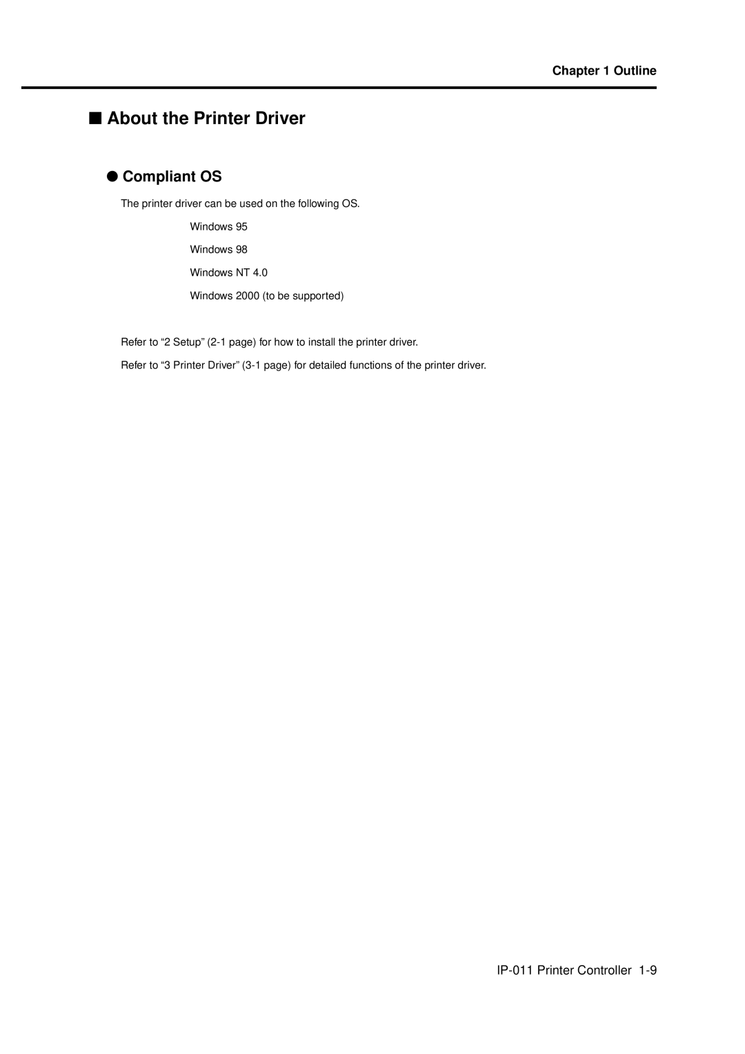 Konica Minolta IP-011 manual About the Printer Driver, Compliant OS 