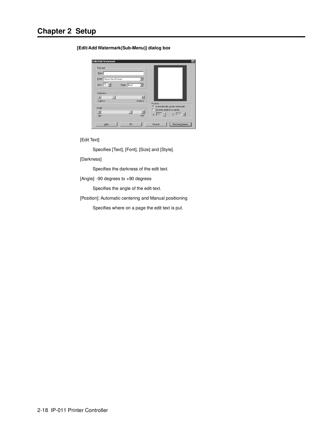 Konica Minolta manual 18 IP-011 Printer Controller 