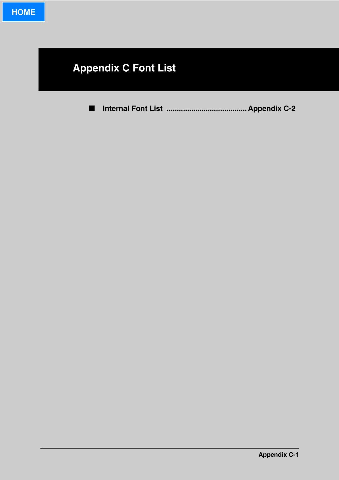 Konica Minolta IP-511 manual Appendix C Font List, Appendix C-1 