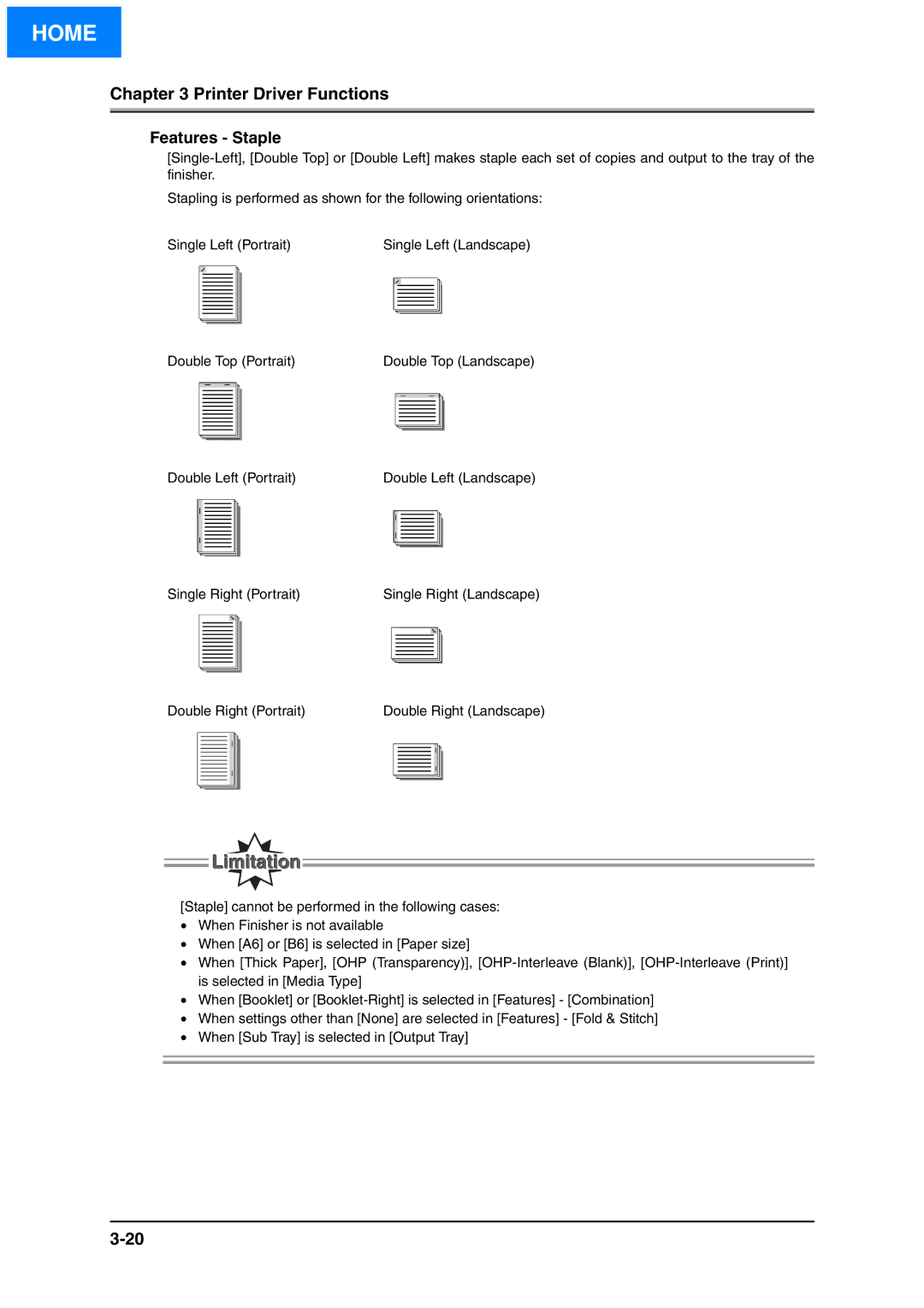 Konica Minolta IP-511 manual Features Staple 