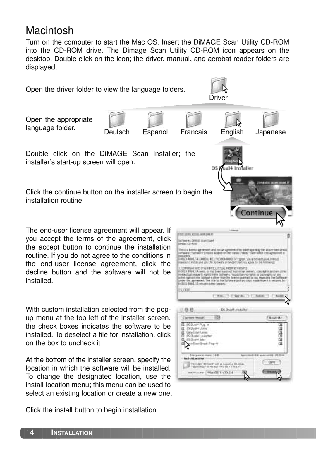 Konica Minolta IV instruction manual Macintosh 