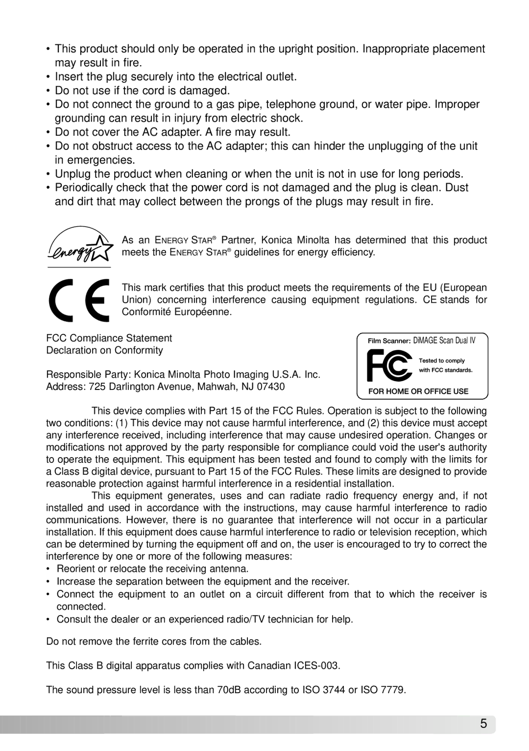 Konica Minolta IV instruction manual DiMAGE Scan Dual 