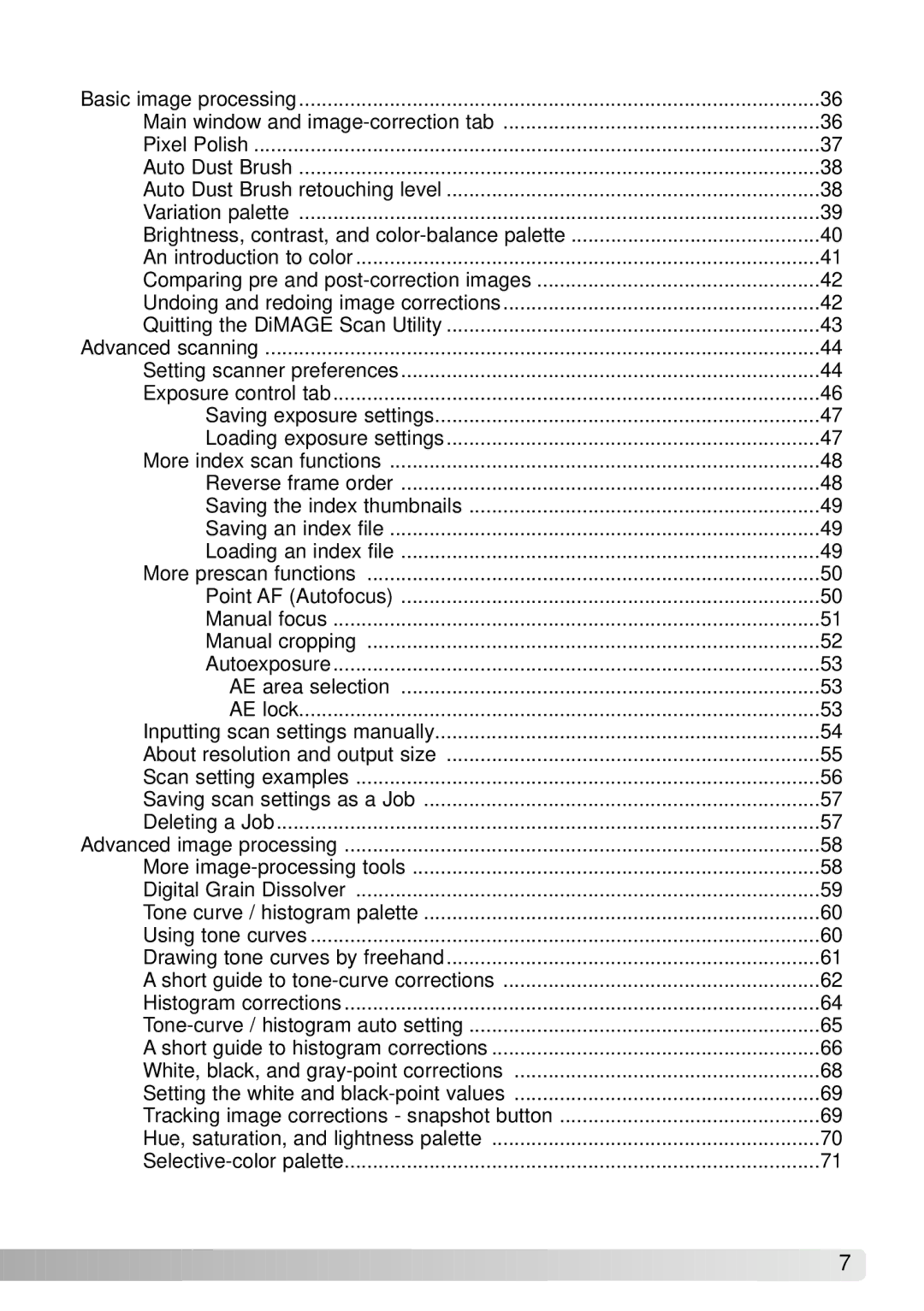 Konica Minolta IV instruction manual 