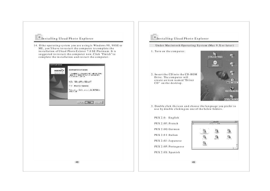 Konica Minolta KD-25 user manual Installing Ulead Photo Explorer 