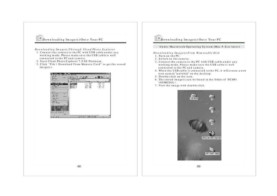 Konica Minolta KD-25 user manual Downloading Images Through Ulead Photo Explorer 