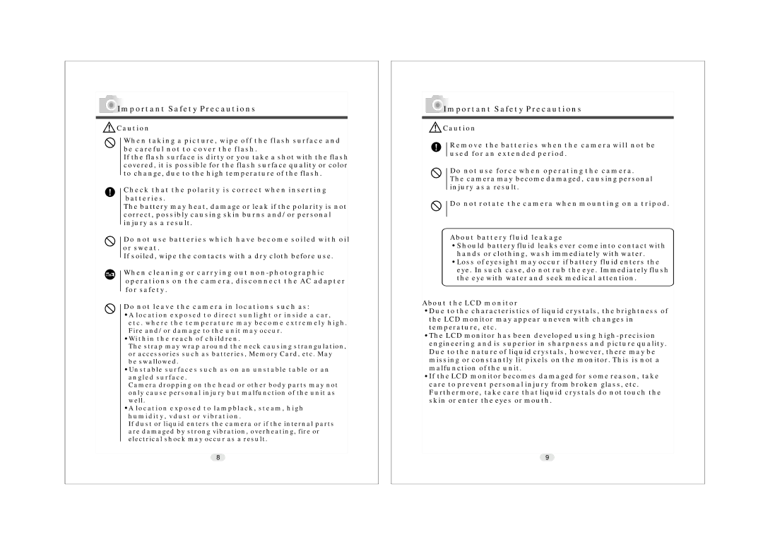 Konica Minolta KD-25 user manual Important Safety Precautions 