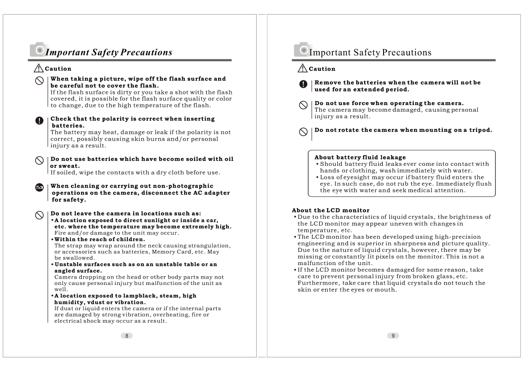 Konica Minolta KD-30M user manual Important Safety Precautions 