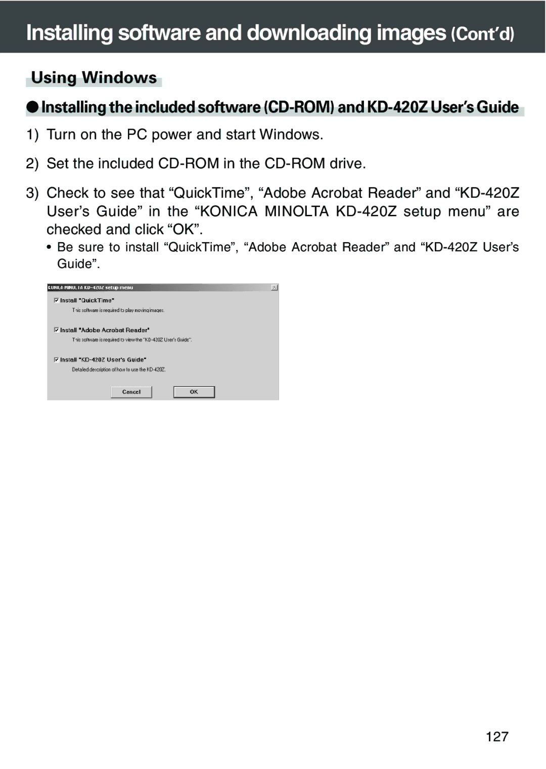 Konica Minolta KD-420Z user manual Using Windows 