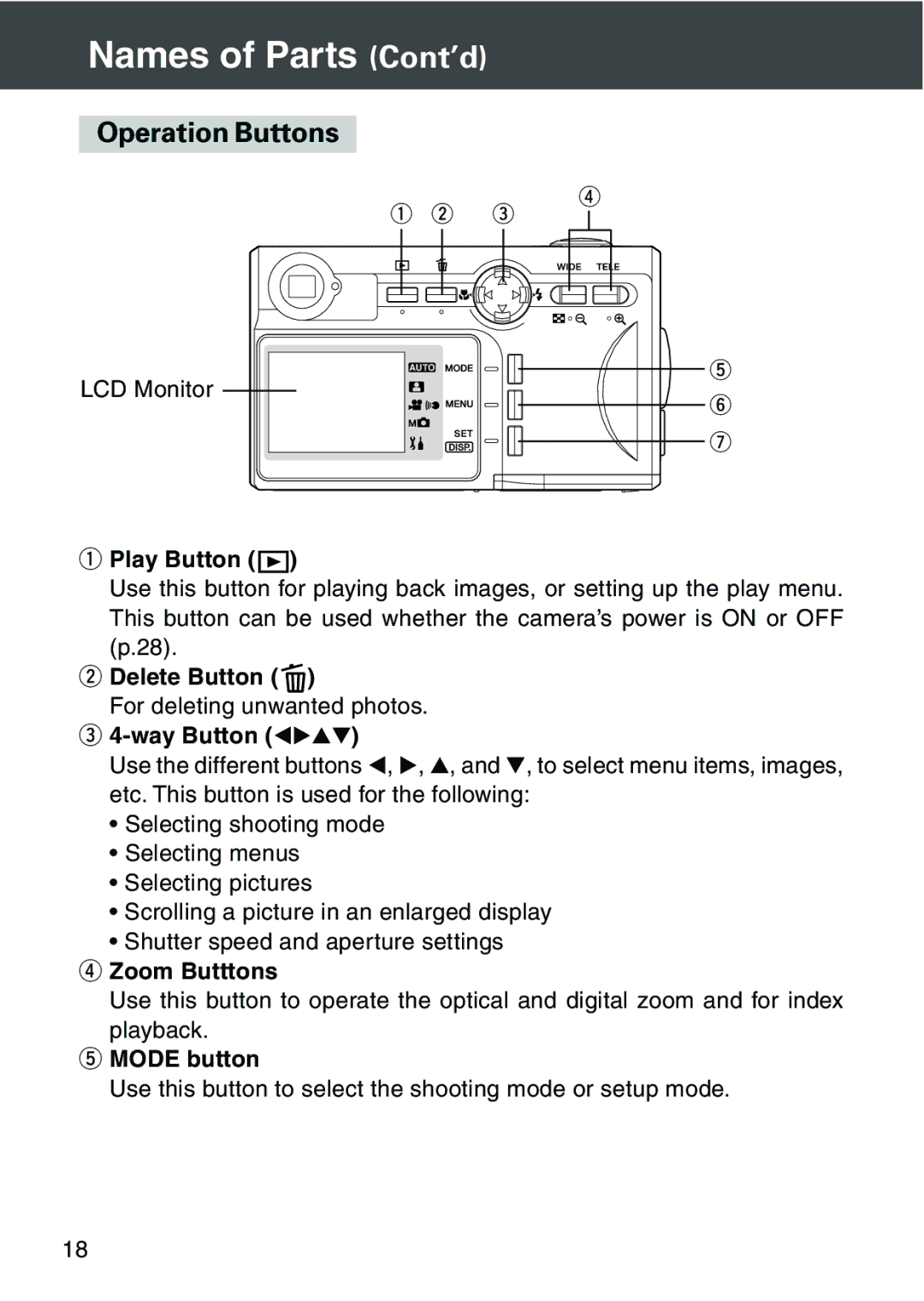 Konica Minolta KD-420Z user manual Operation Buttons 