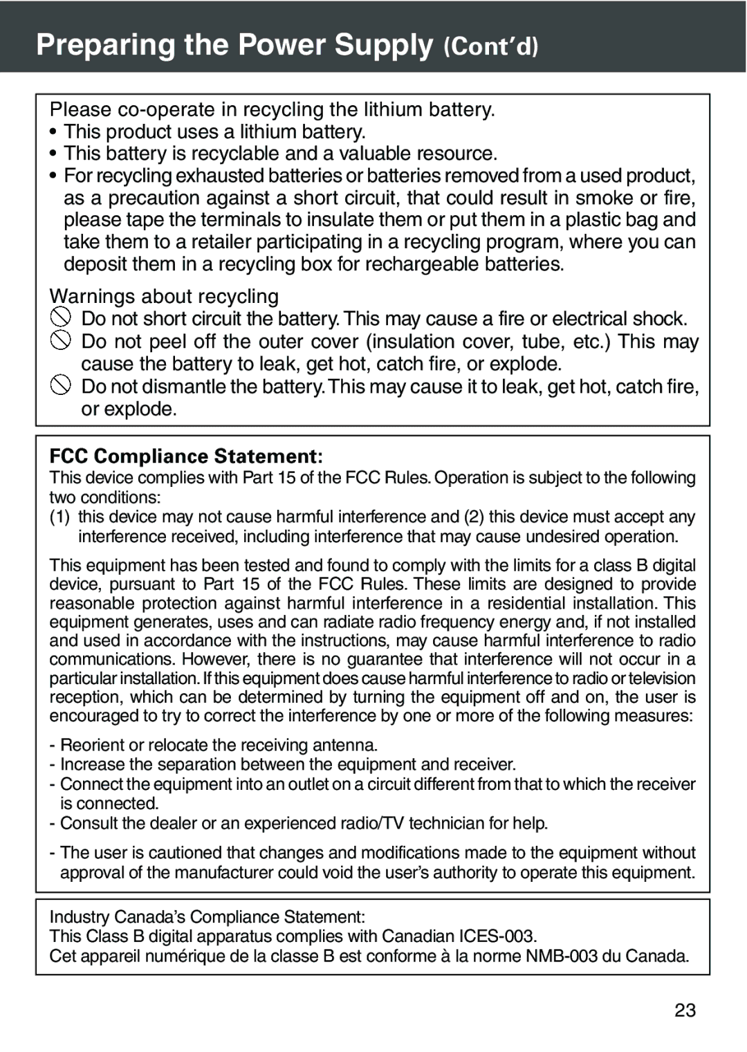 Konica Minolta KD-420Z user manual FCC Compliance Statement 