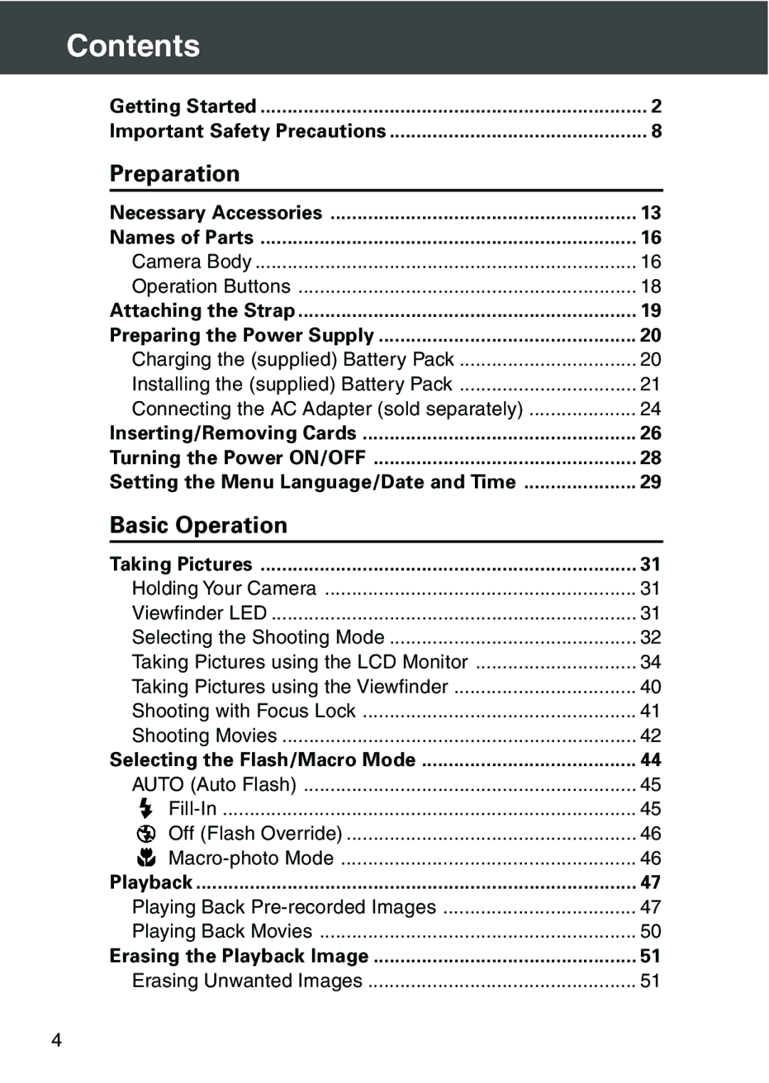 Konica Minolta KD-420Z user manual Contents 