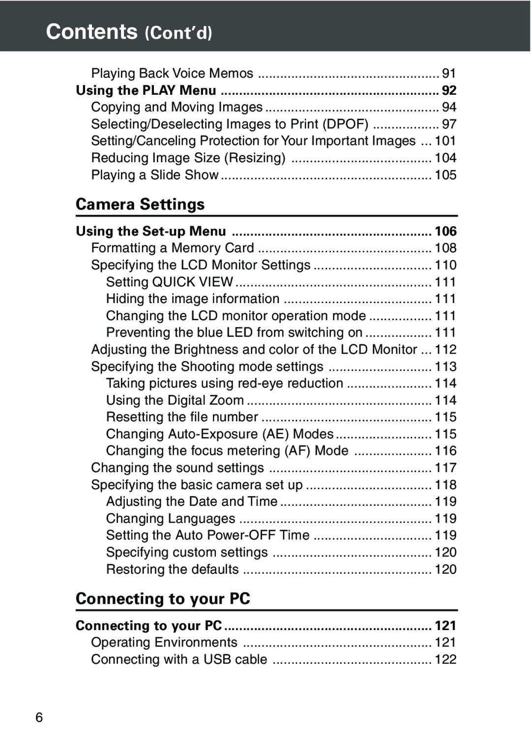 Konica Minolta KD-420Z user manual Camera Settings, Connecting to your PC 