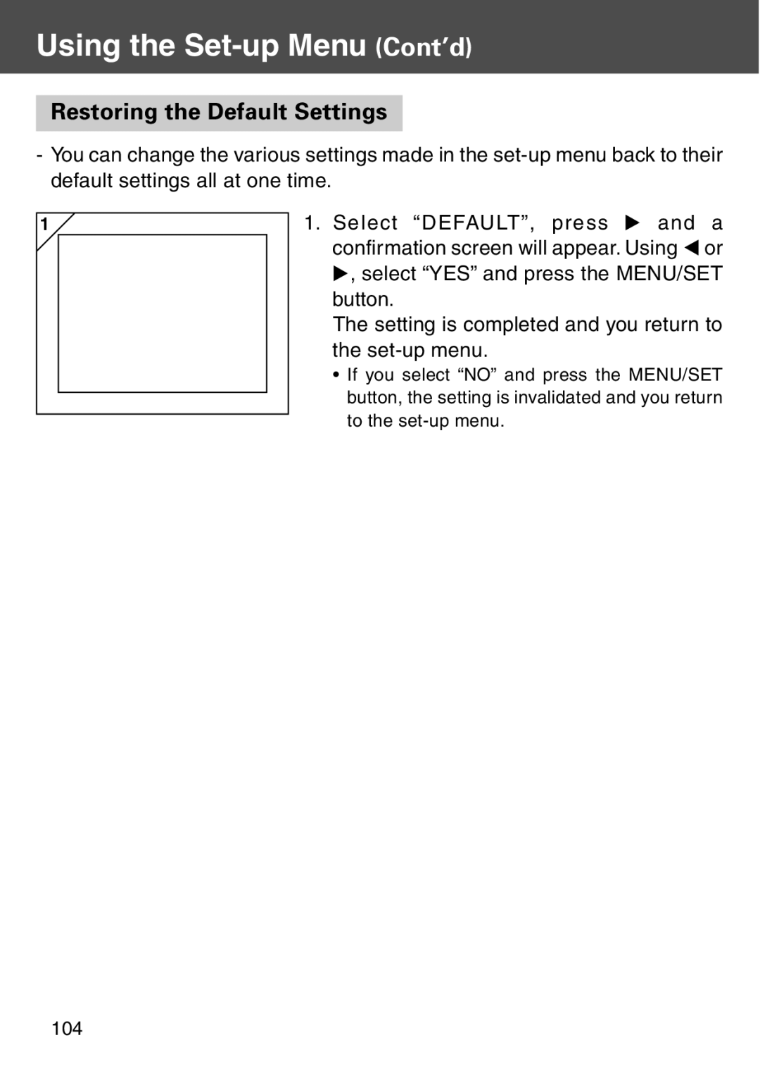 Konica Minolta KD-500Z user manual Restoring the Default Settings 