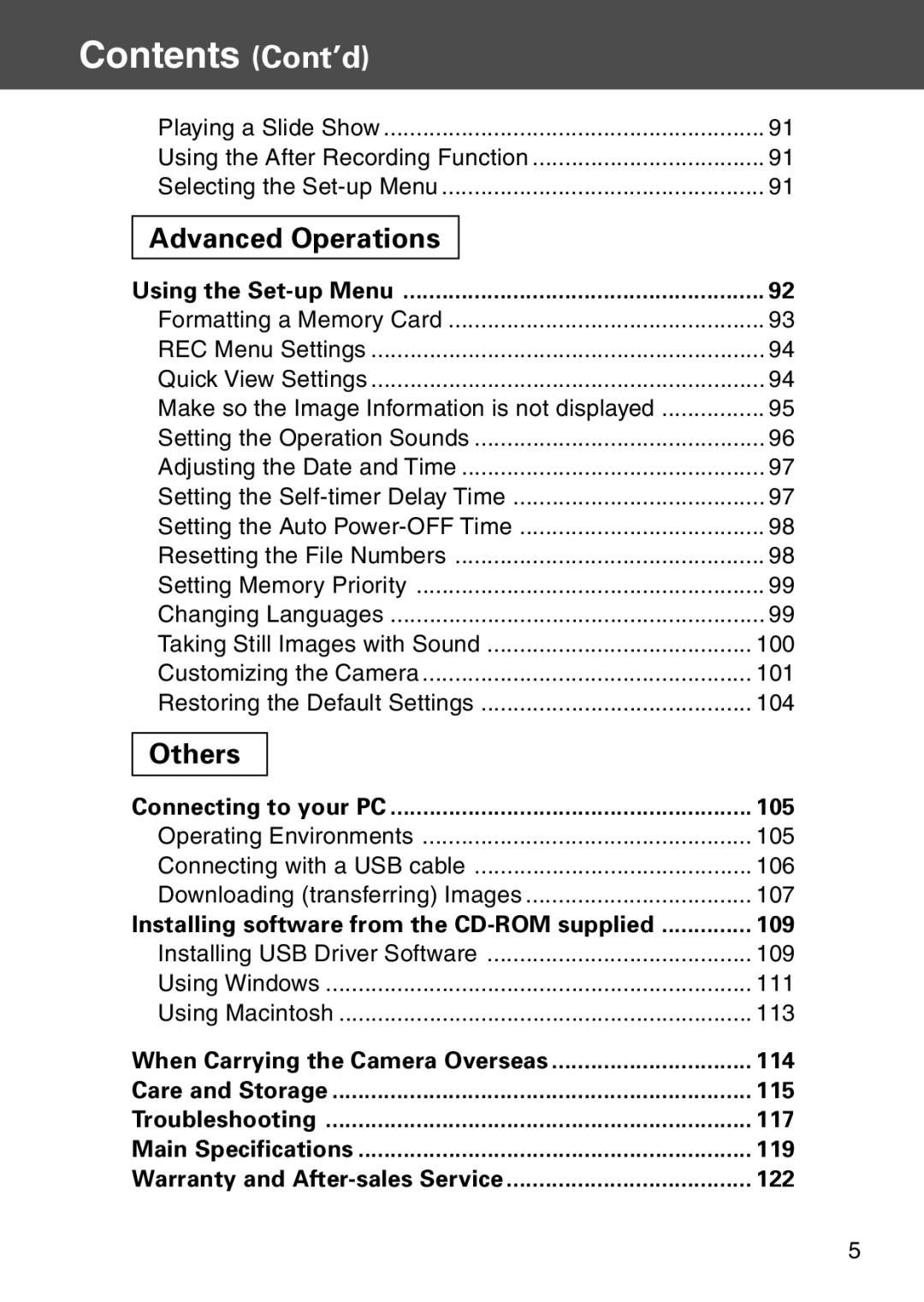 Konica Minolta KD-500Z user manual Advanced Operations, Others 