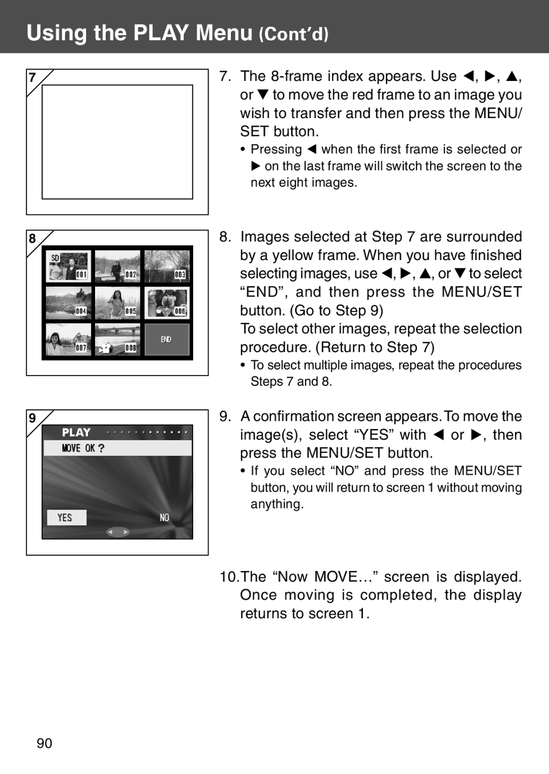 Konica Minolta KD-500Z user manual To select multiple images, repeat the procedures Steps 7 