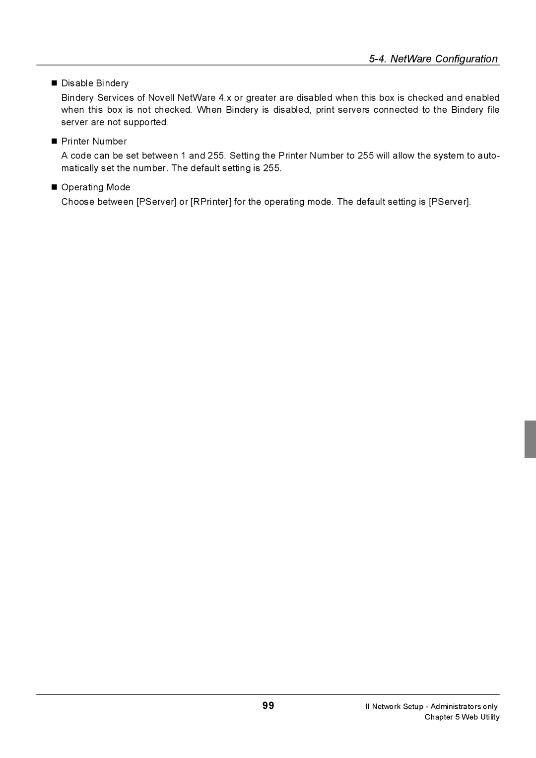 Konica Minolta Konica 7222, 7235, 7228 manual NetWare Configuration 