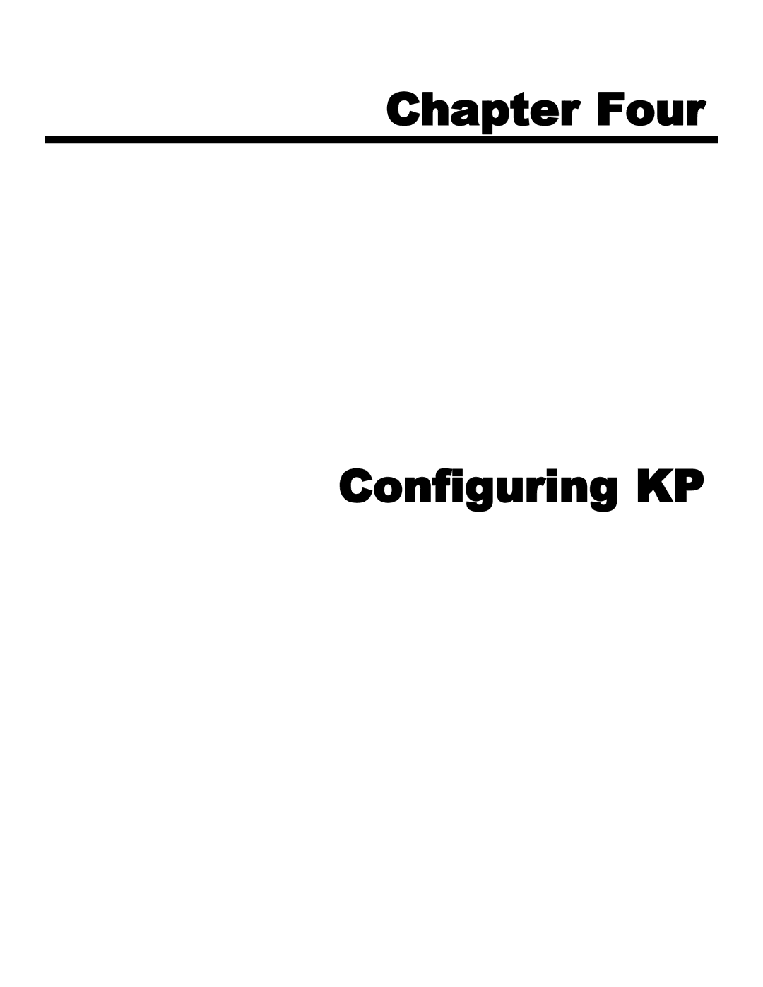 Konica Minolta manual Chapter Four Configuring KP 