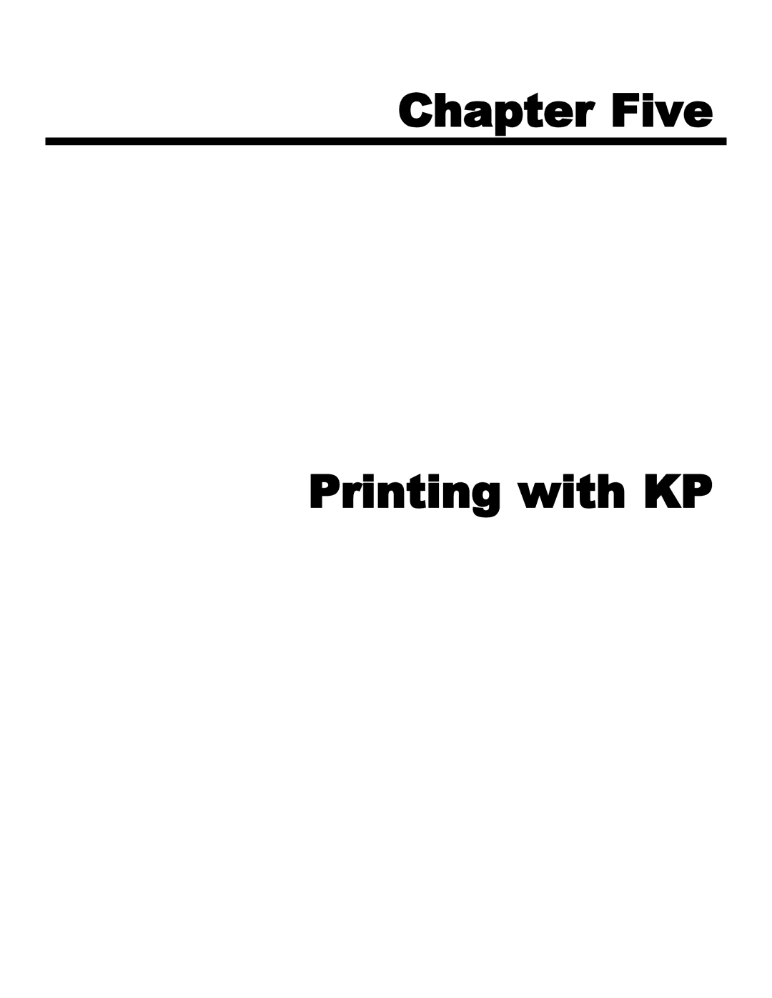 Konica Minolta manual Chapter Five Printing with KP 